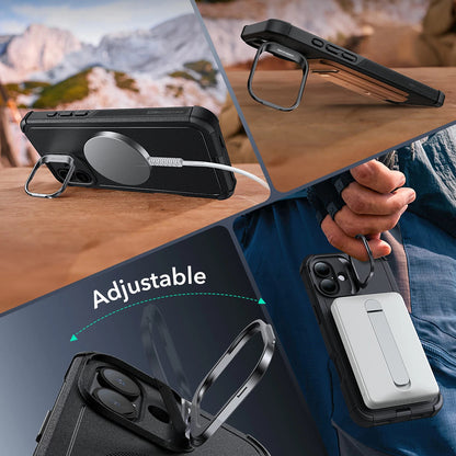 Puzdro MagSafe pre Apple iPhone 16 Plus, ESR, Cyber Armor Kickstand, Čierne