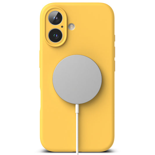 MagSafe puzdro pre Apple iPhone 16 Plus, Ringke, silikónové, žlté