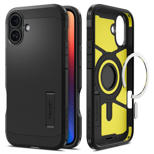 Puzdro MagSafe pre Apple iPhone 16 Plus, Spigen, Tough Armor, Čierne