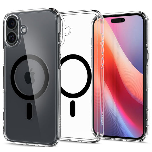 Puzdro MagSafe pre Apple iPhone 16 Plus, Spigen, Ultra Hybrid, Čierne