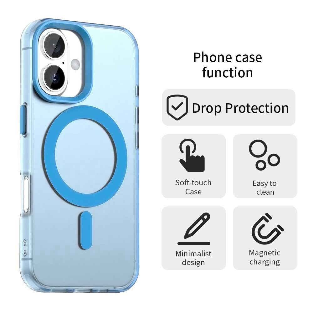 MagSafe puzdro pre Apple iPhone 16 Plus, Techsuit, CandyCase, Modrá