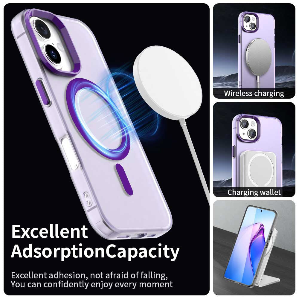 MagSafe puzdro pre Apple iPhone 16 Plus, Techsuit, CandyCase, Fialová