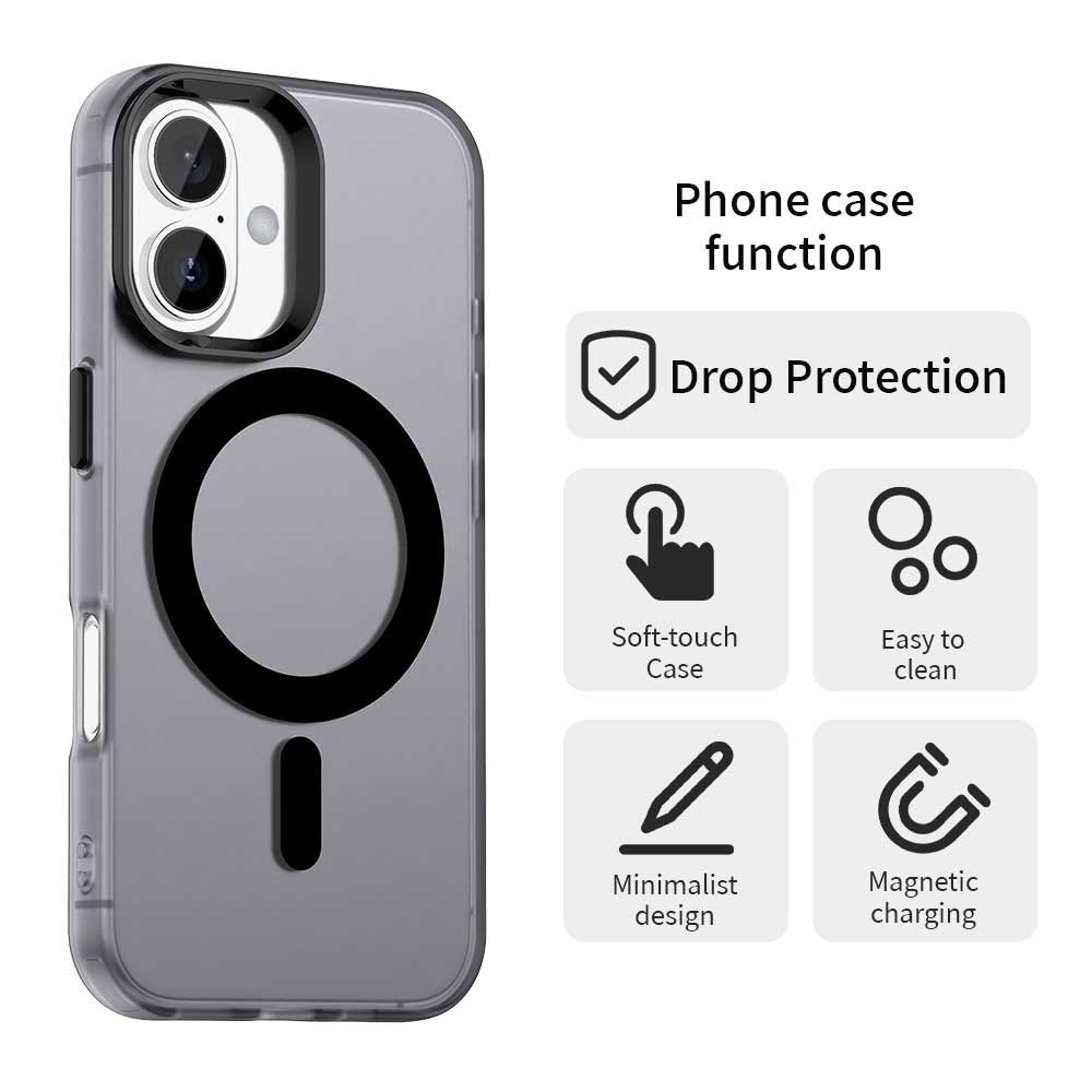MagSafe puzdro pre Apple iPhone 16 Plus, Techsuit, CandyCase, Čierna