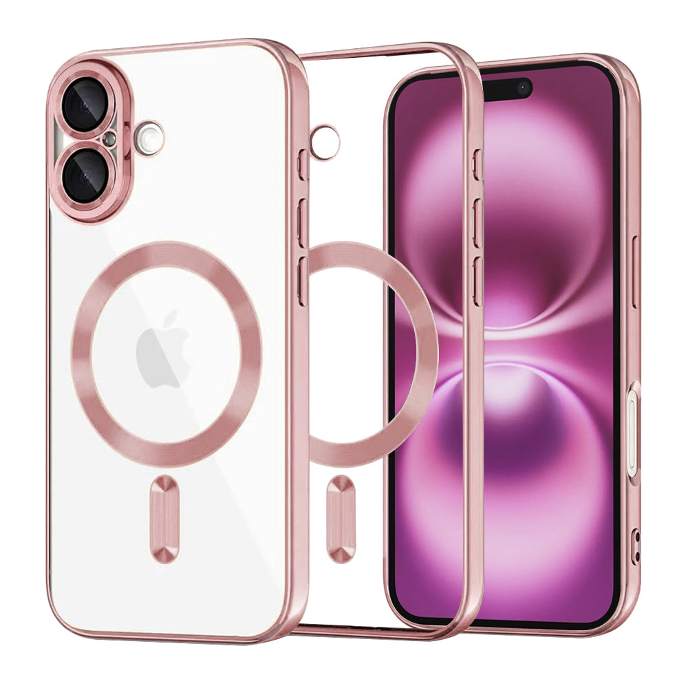 MagSafe puzdro pre Apple iPhone 16 Plus, Techsuit, Luxury Crystal, Ružové
