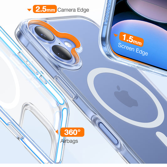 Puzdro MagSafe pre Apple iPhone 16 Plus, Torras, Diamond, Transparentné