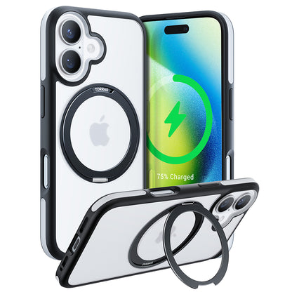 Puzdro MagSafe pre Apple iPhone 16 Plus, Torras, Ostand R Fusion, Čierne