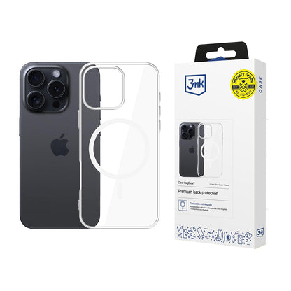 MagSafe puzdro pre Apple iPhone 16 Pro, 3MK, Clear MagCase, priehľadné
