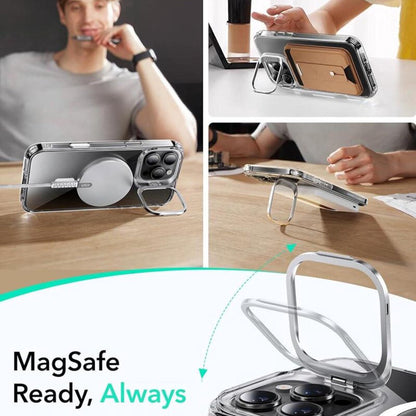 Puzdro MagSafe pre Apple iPhone 16 Pro, ESR, Classic Hybrid Kickstand Slide, Transparentné