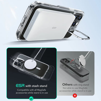 Puzdro MagSafe pre Apple iPhone 16 Pro, ESR, Classic Hybrid Kickstand, Priehľadné