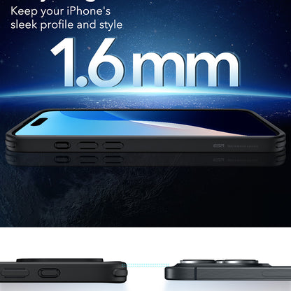 Puzdro MagSafe pre Apple iPhone 16 Pro, ESR, Classic Hybrid, Čierne Transparentné