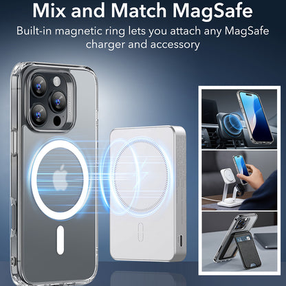 Puzdro MagSafe pre Apple iPhone 16 Pro, ESR, Classic Hybrid, Saténovo Transparentné