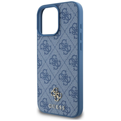 MagSafe Case for Apple iPhone 16 Pro, Guess, 4G Small and Classic Logo, Blue