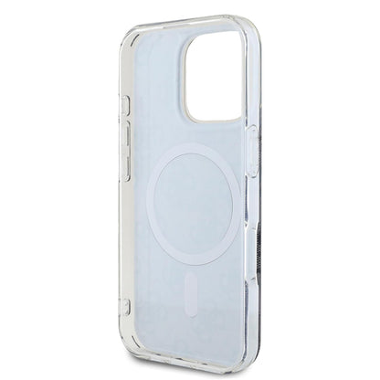 Puzdro MagSafe pre Apple iPhone 16 Pro, Guess, IML 4G, Čierne