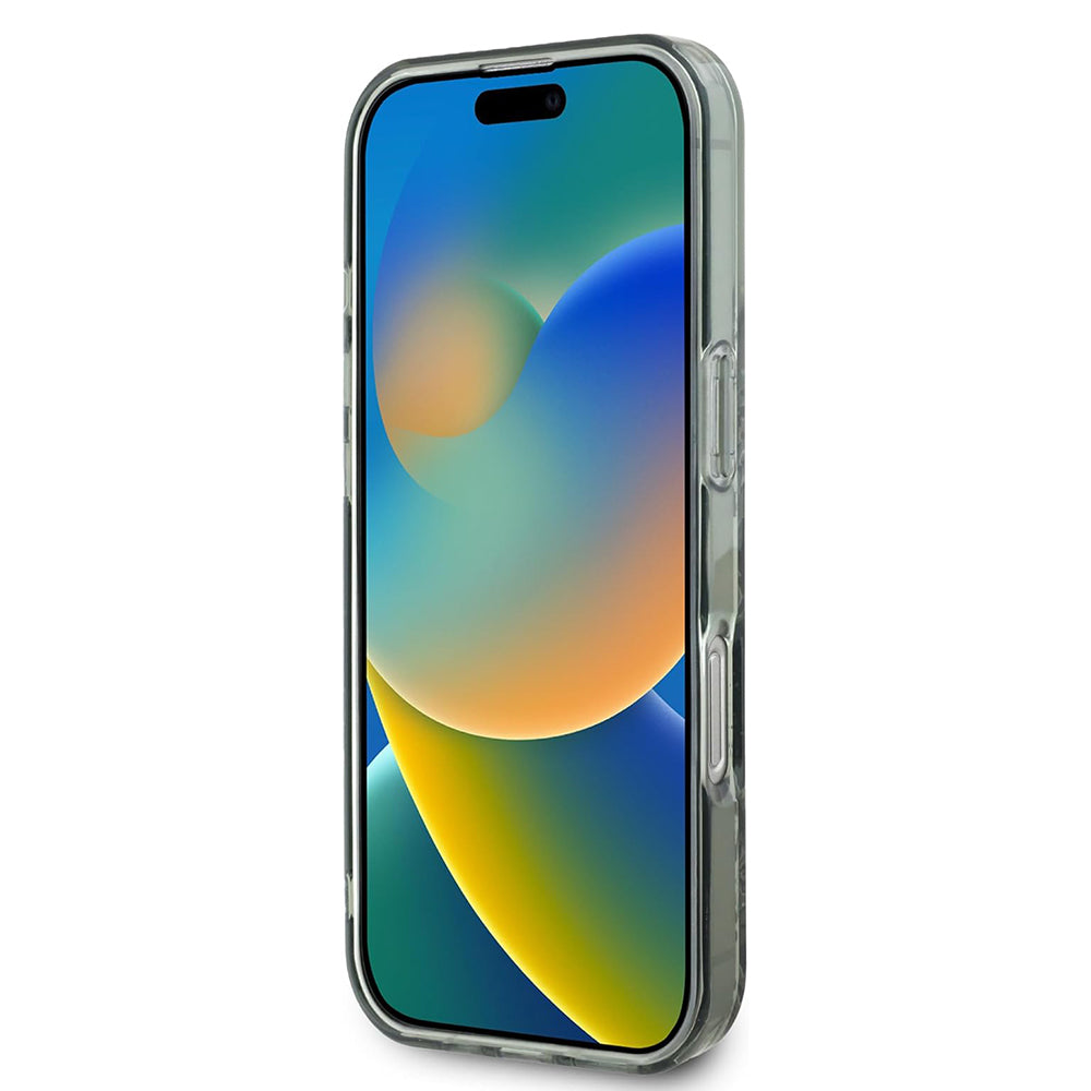 Puzdro MagSafe pre Apple iPhone 16 Pro, Guess, IML Flower & Tonal Circle, Zelená