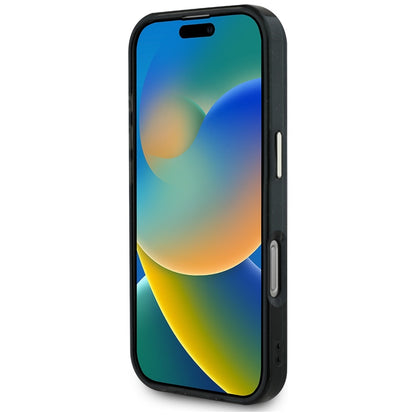 Puzdro MagSafe pre Apple iPhone 16 Pro, Guess, IML Glitter 4G Circle Triangle, Čierne