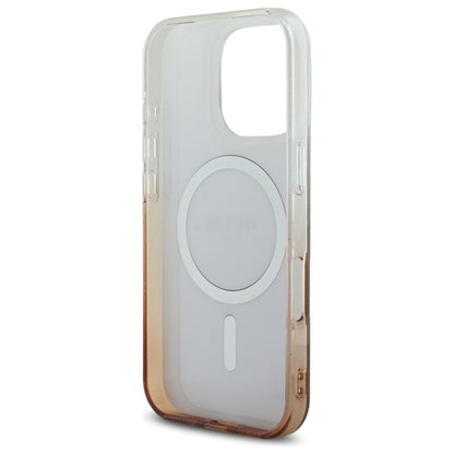Puzdro MagSafe pre Apple iPhone 16 Pro, Guess, IML Glitter Gradient, Hnedé