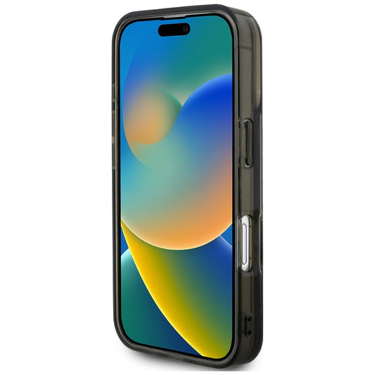 MagSafe Case for Apple iPhone 16 Pro, Karl Lagerfeld, Liquid Glitter Choupette Logo, Black