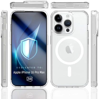MagSafe puzdro pre Apple iPhone 16 Pro Max, 3MK, Armor MagCase, priehľadné