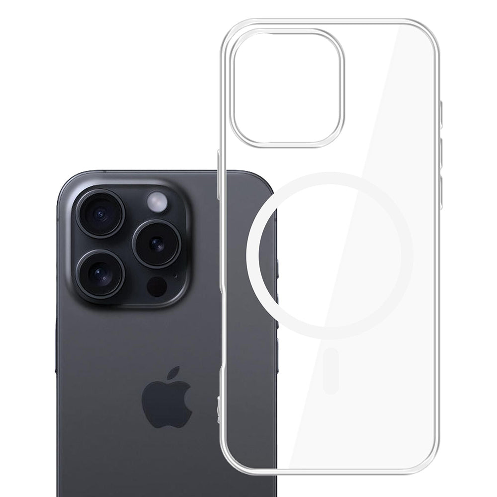 MagSafe puzdro pre Apple iPhone 16 Pro Max, 3MK, Clear MagCase, priehľadné