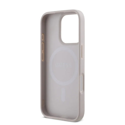 Puzdro MagSafe pre Apple iPhone 16 Pro Max, Guess, 4G Classic, Ružové