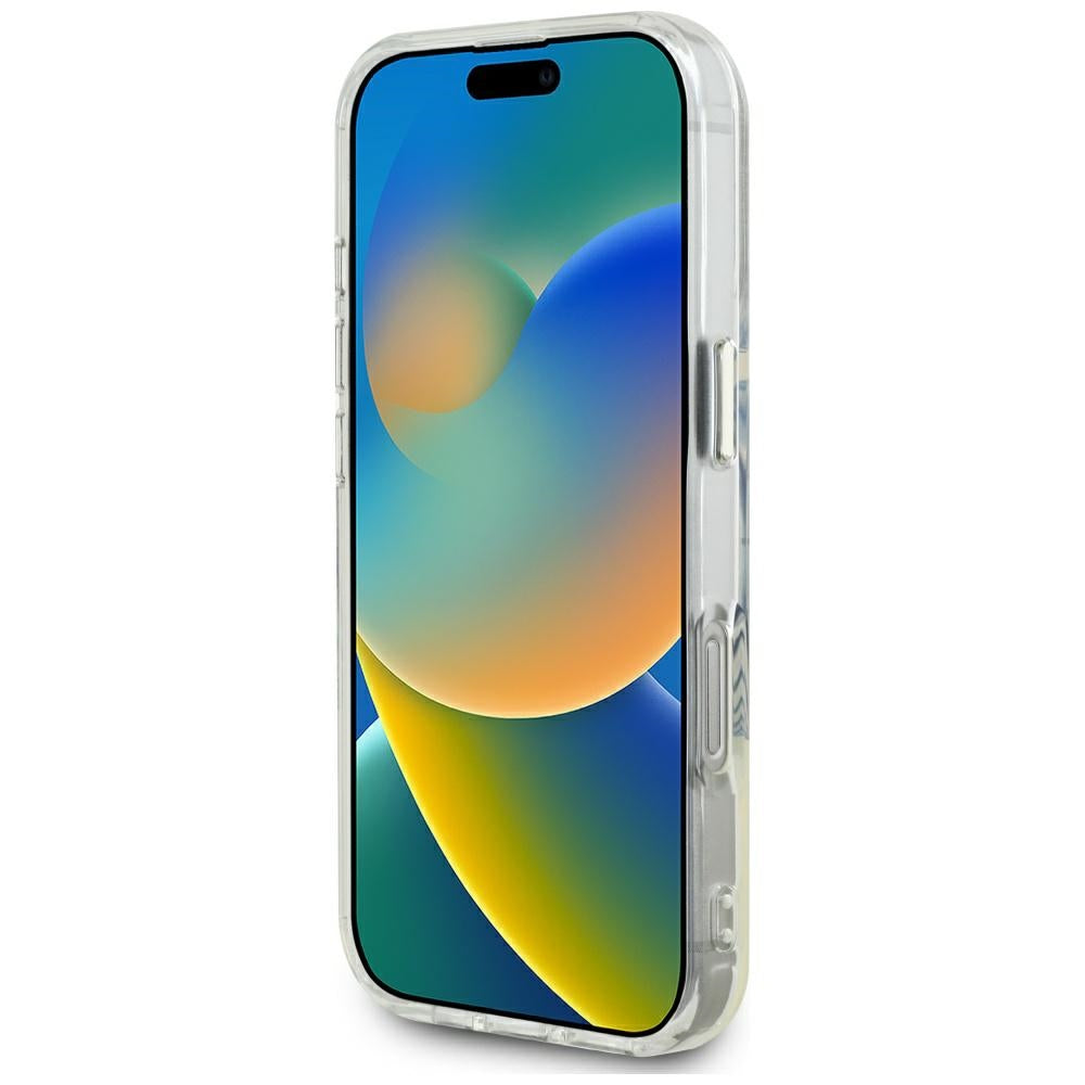 Puzdro MagSafe pre Apple iPhone 16 Pro Max, Guess, IML Metal Colored Circle, Sivá