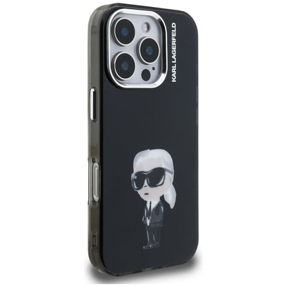 Puzdro MagSafe pre Apple iPhone 16 Pro Max, Karl Lagerfeld, IML Aquarelle Logo Karl, Čierne
