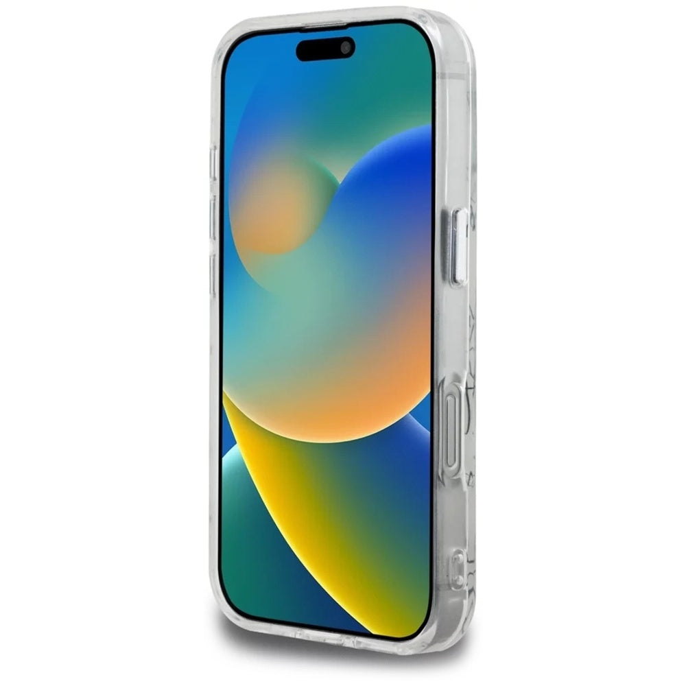 Puzdro MagSafe pre Apple iPhone 16 Pro Max, Karl Lagerfeld, IML Karl Script Pattern, Biela