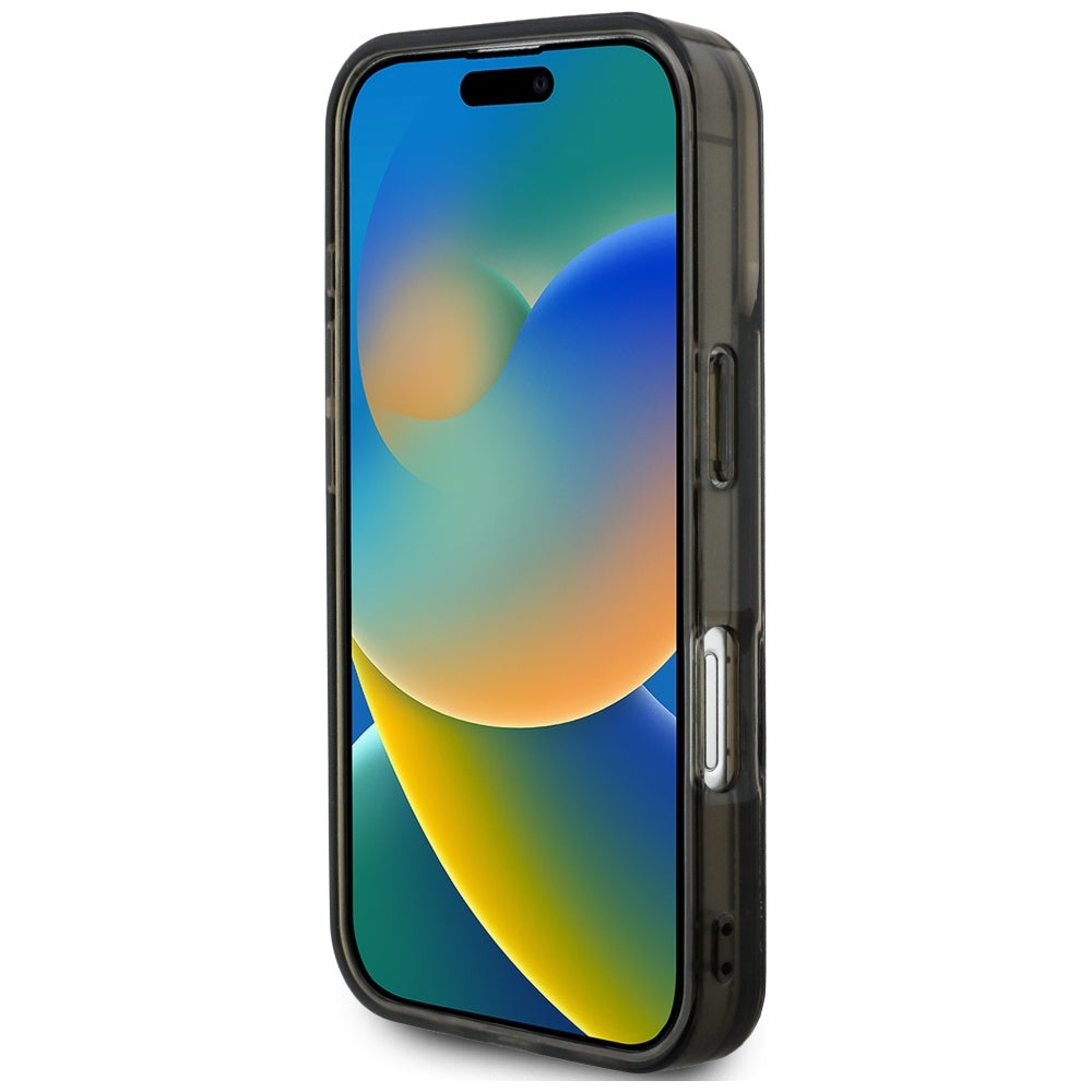 Puzdro MagSafe pre Apple iPhone 16 Pro Max, Karl Lagerfeld, Liquid Glitter Choupette Logo, Čierne