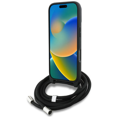 Puzdro MagSafe pre Apple iPhone 16 Pro Max, Karl Lagerfeld, Saffiano Crossbody, Sivé