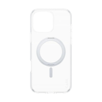 Puzdro MagSafe pre Apple iPhone 16 Pro Max, PanzerGlass, Care Feature Kickstand, Transparentné Strieborné