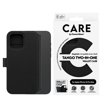 Puzdro MagSafe pre Apple iPhone 16 Pro Max, PanzerGlass, Care Feature Tango Two-in-One, Čierne