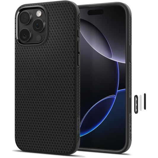 Puzdro MagSafe pre Apple iPhone 16 Pro Max, Spigen, Liquid Air T, Matná Čierna