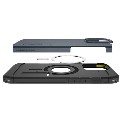 Puzdro MagSafe pre Apple iPhone 16 Pro Max, Spigen, Tough Armor, Modré ACS08014