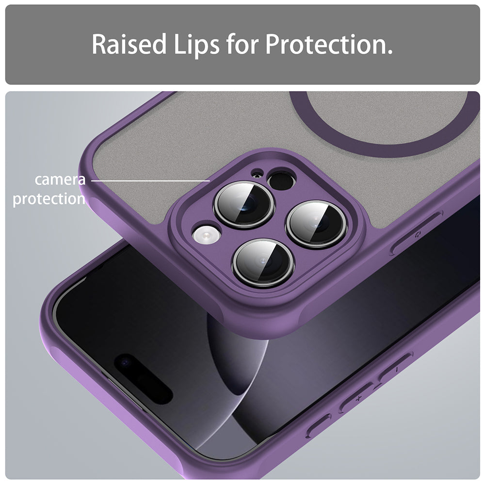 MagSafe Case for Apple iPhone 16 Pro Max, Techsuit, HaloFrost II, Purple