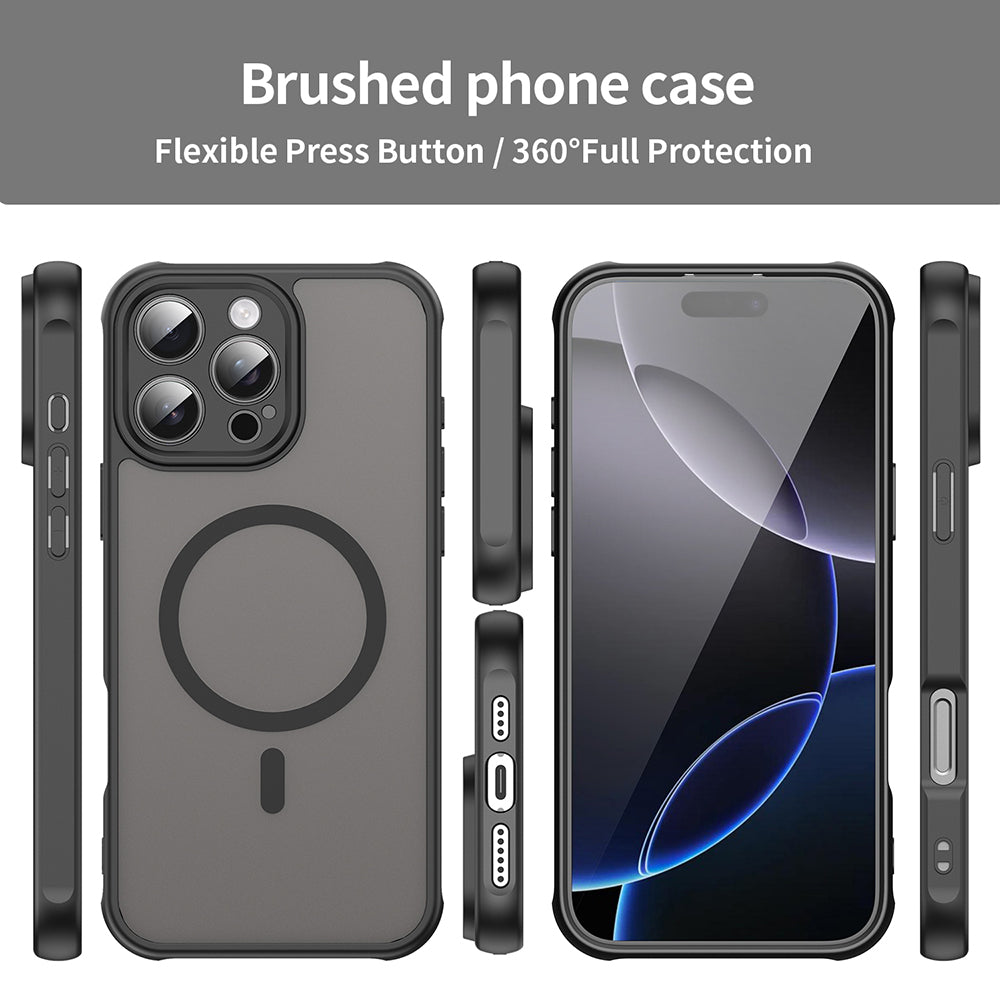 MagSafe puzdro pre Apple iPhone 16 Pro Max, Techsuit, HaloFrost II, čierne