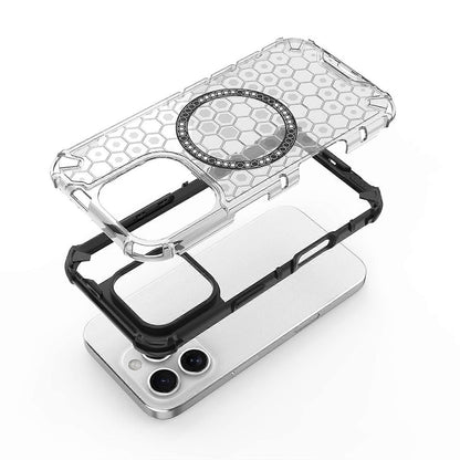 MagSafe puzdro pre Apple iPhone 16 Pro Max, Techsuit, HoneyComb Shield, Čierna