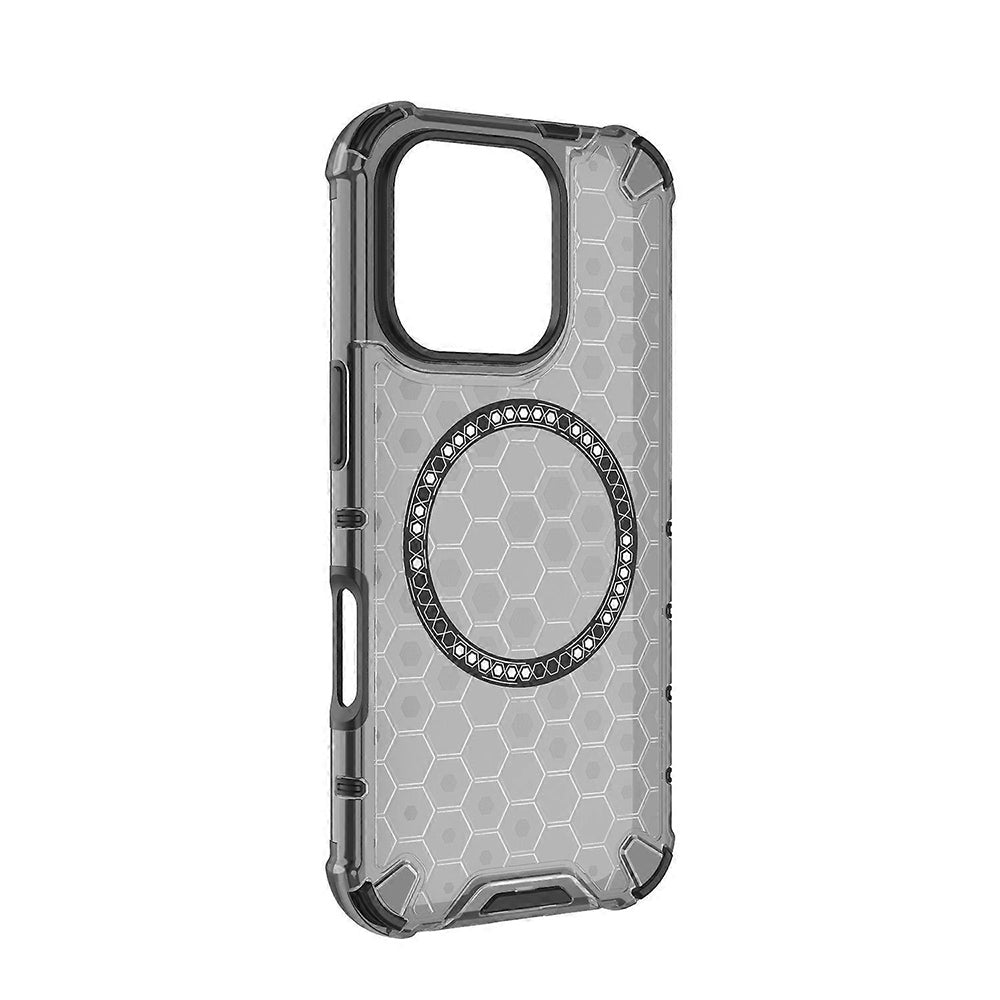 MagSafe puzdro pre Apple iPhone 16 Pro Max, Techsuit, HoneyComb Shield, Čierna