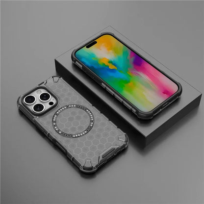 MagSafe puzdro pre Apple iPhone 16 Pro Max, Techsuit, HoneyComb Shield, Čierna