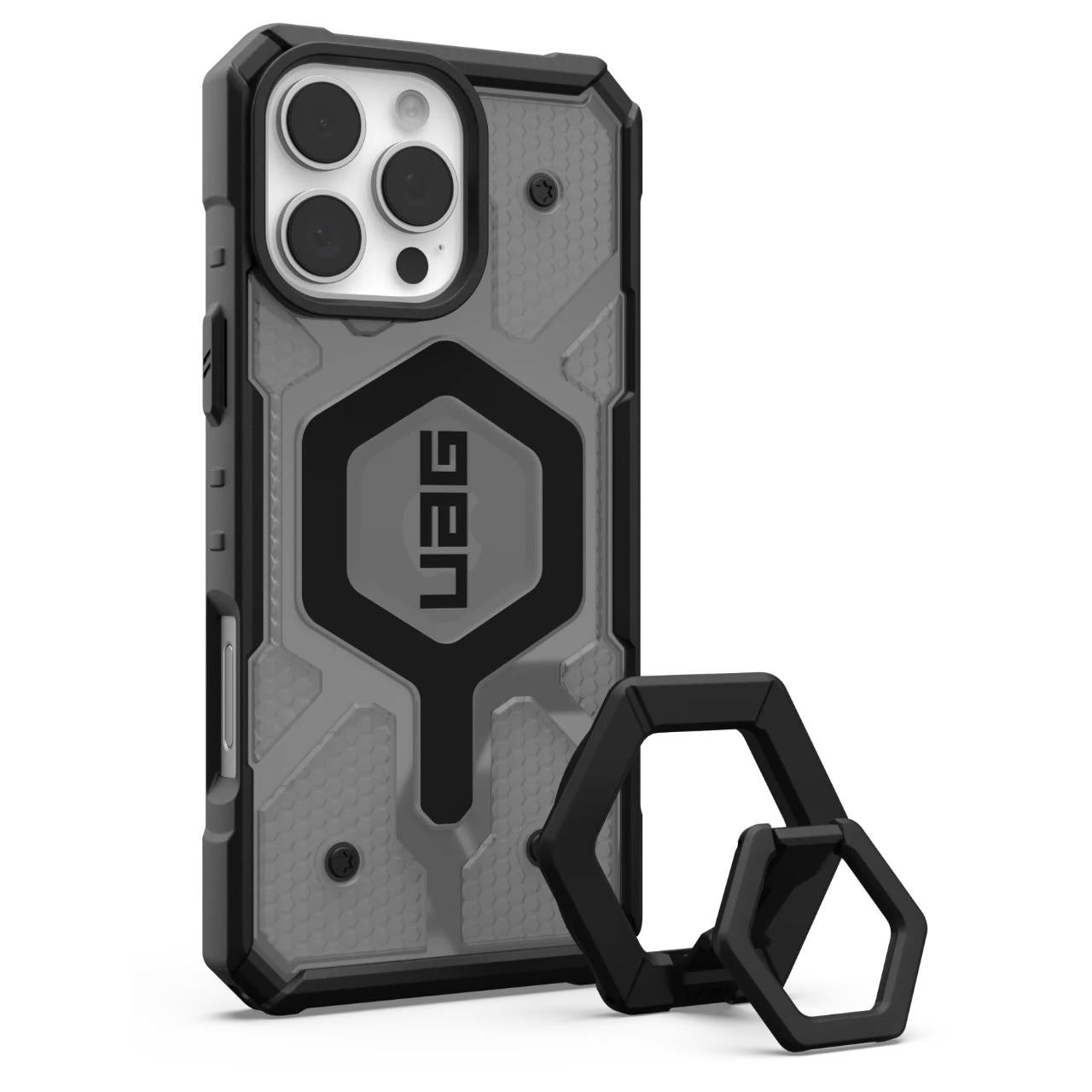 MagSafe Case for Apple iPhone 16 Pro Max, Urban Armor Gear, Pathfinder Clear Bundle, Gray