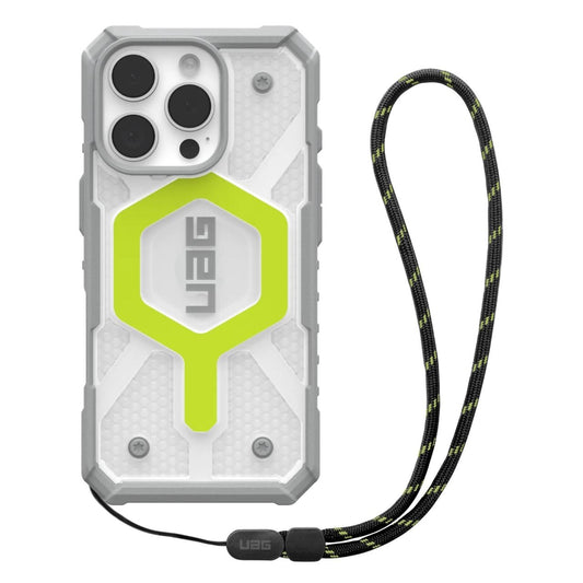 MagSafe puzdro pre Apple iPhone 16 Pro Max, Urban Armor Gear, Pathfinder Clear s šnúrkou, Zelené
