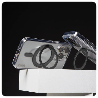 Puzdro MagSafe pre Apple iPhone 16 Pro, PanzerGlass, Care Feature Kickstand, Čierne Transparentné