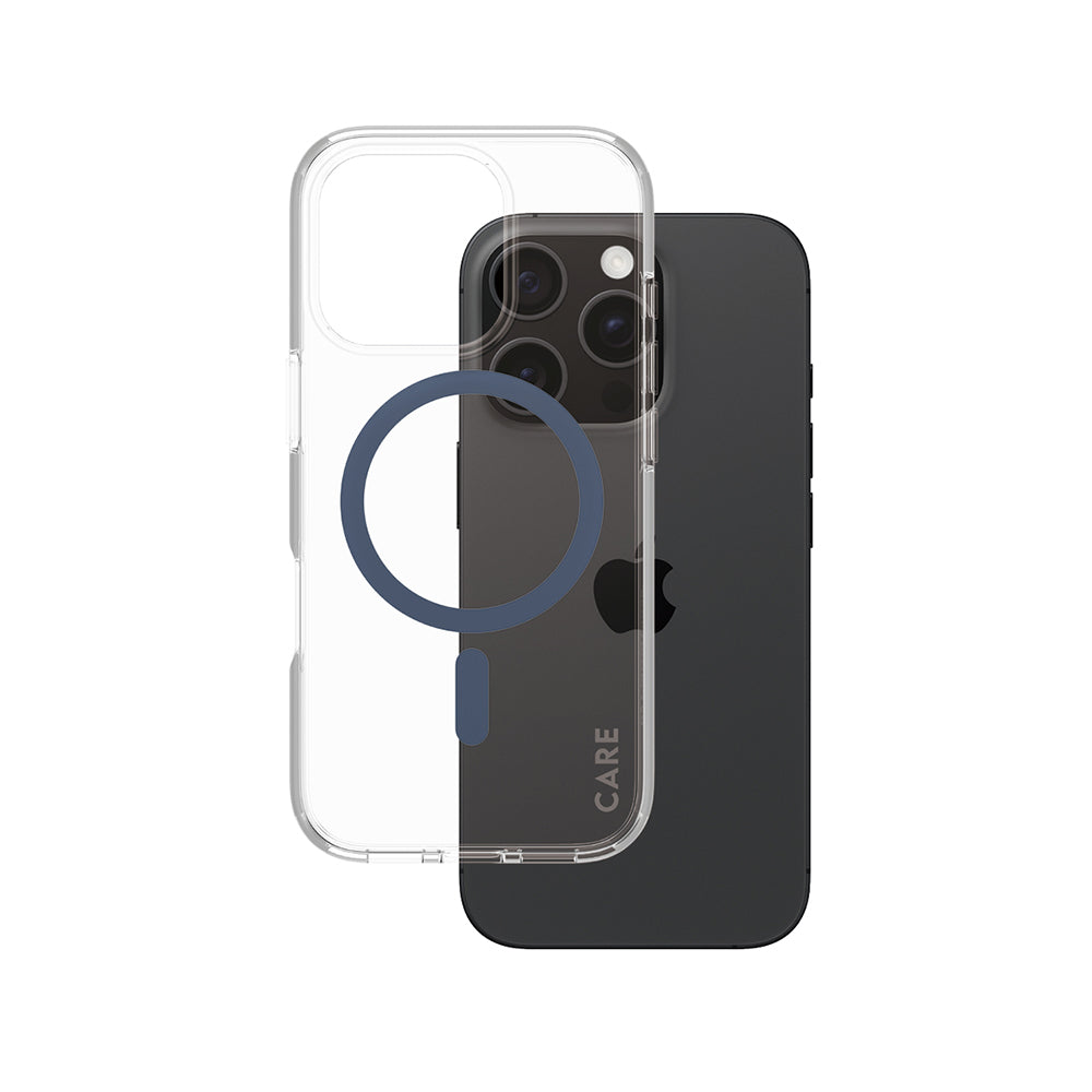 Puzdro MagSafe pre Apple iPhone 16 Pro, PanzerGlass, Care Urban Combat, Modrá Transparentnosť