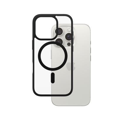 Puzdro MagSafe pre Apple iPhone 16 Pro, PanzerGlass, Frame, Číra Čierna