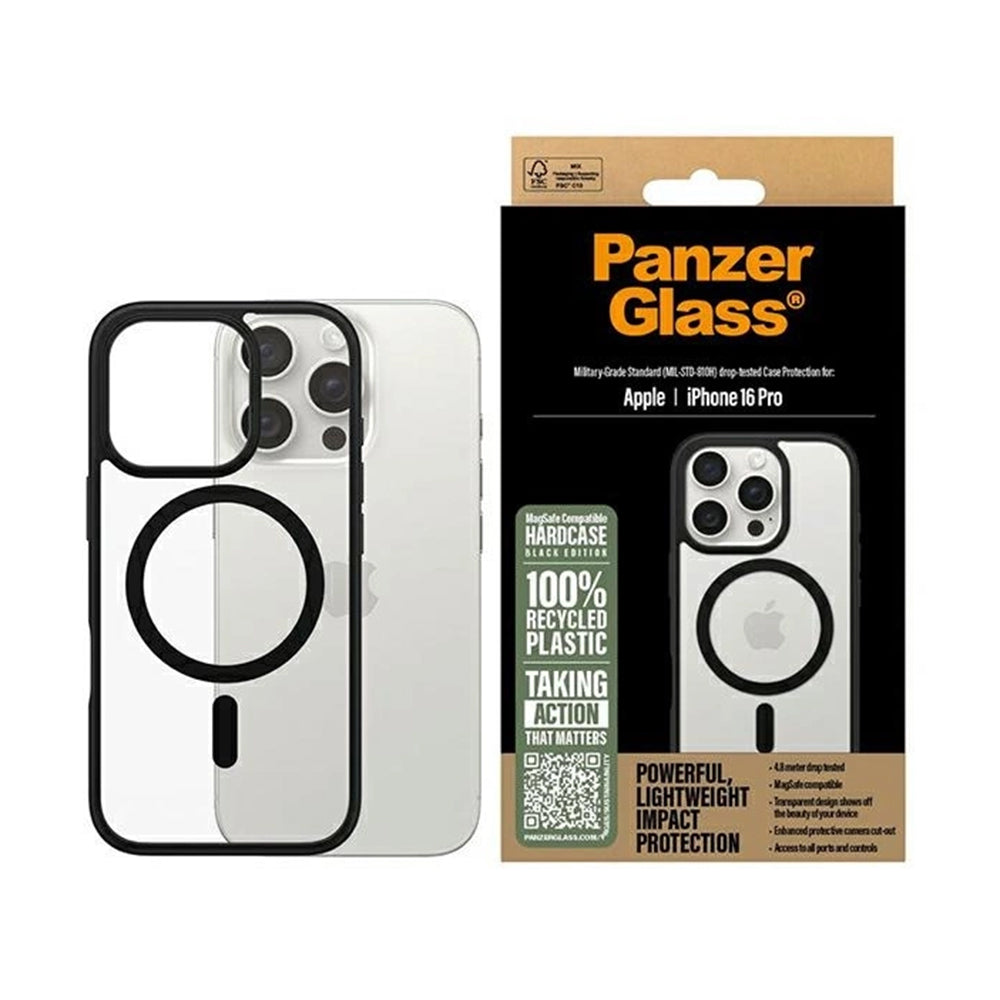 Puzdro MagSafe pre Apple iPhone 16 Pro, PanzerGlass, Frame, Číra Čierna
