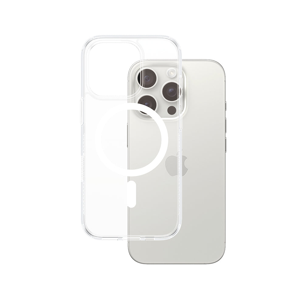 Puzdro MagSafe pre Apple iPhone 16 Pro, PanzerGlass, HardCase, Biela Transparentná