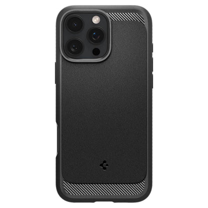 Puzdro MagSafe pre Apple iPhone 16 Pro, Spigen, Rugged Armor, Matná Čierna ACS08115