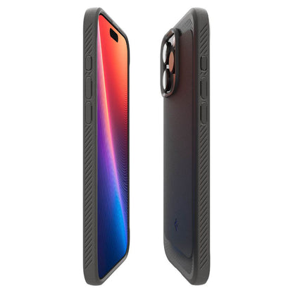 Puzdro MagSafe pre Apple iPhone 16 Pro, Spigen, Rugged Armor, Matná Čierna ACS08115