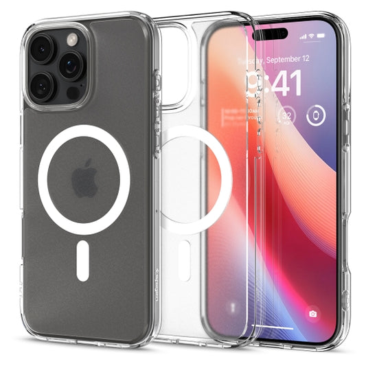 Puzdro MagSafe pre Apple iPhone 16 Pro, Spigen, Ultra Hybrid, Saténovo priehľadné ACS08133