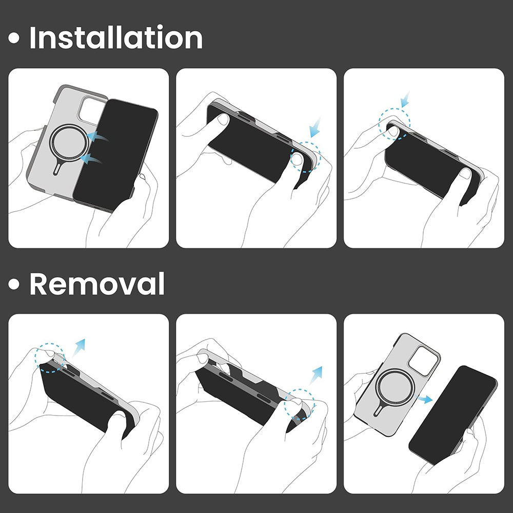 MagSafe puzdro pre Apple iPhone 16 Pro, Techsuit, aramidové vlákno, čierne