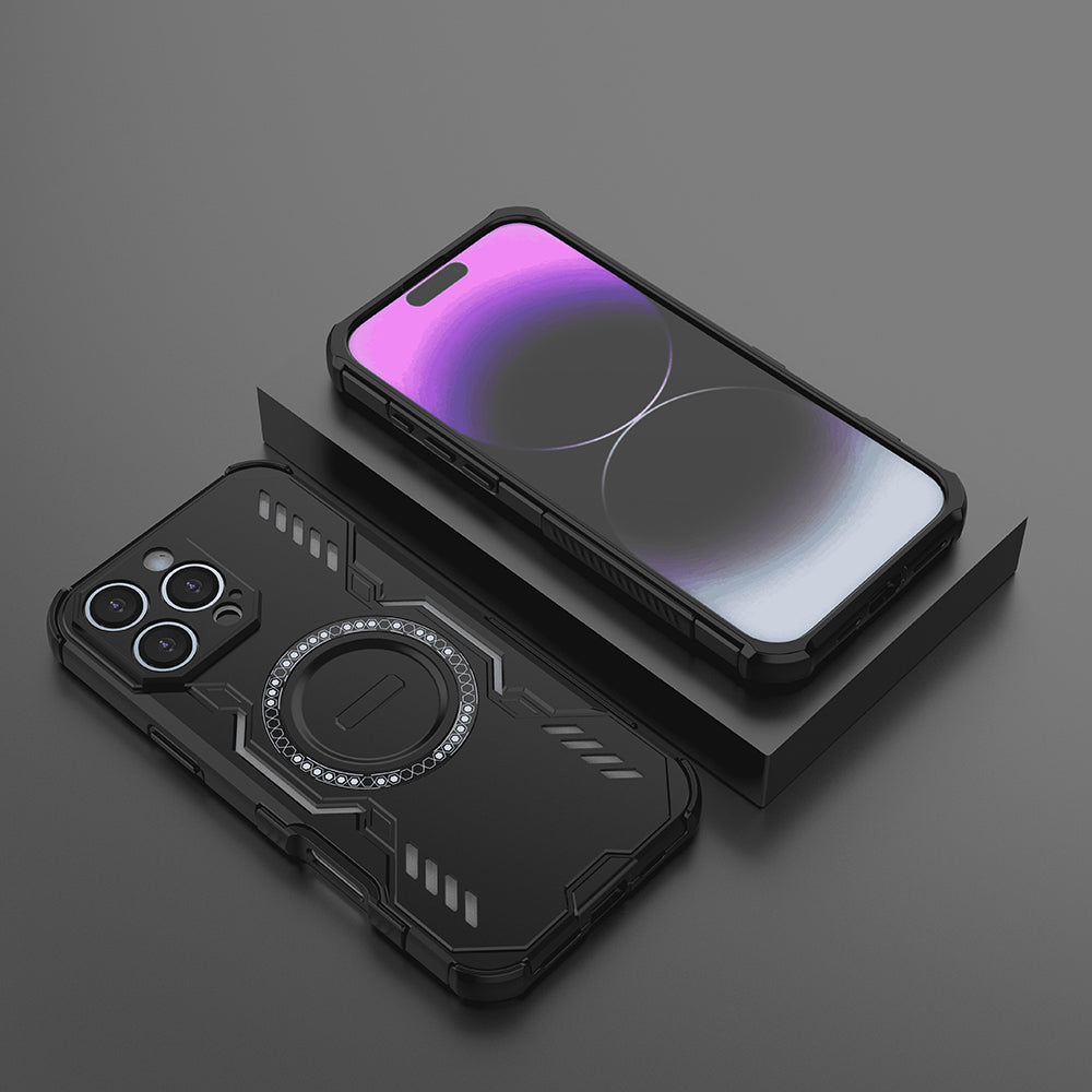 MagSafe puzdro pre Apple iPhone 16 Pro, Techsuit, ArmorMag, čierne